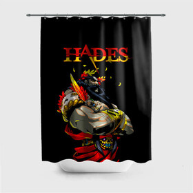 Штора 3D для ванной с принтом Hades в Новосибирске, 100% полиэстер | плотность материала — 100 г/м2. Стандартный размер — 146 см х 180 см. По верхнему краю — пластиковые люверсы для креплений. В комплекте 10 пластиковых колец | hades | roguelike | аид | бесконечные круги ада | бог подземного мира | компьютерная игра | мифология