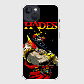 Чехол для iPhone 13 с принтом Hades в Новосибирске,  |  | hades | roguelike | аид | бесконечные круги ада | бог подземного мира | компьютерная игра | мифология