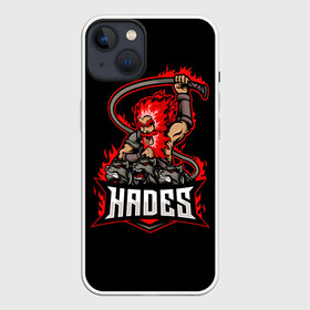 Чехол для iPhone 13 с принтом Hades в Новосибирске,  |  | hades | roguelike | аид | бесконечные круги ада | бог подземного мира | волк | компьютерная игра | мифология | трехглавый