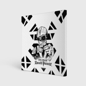 Холст квадратный с принтом Five Finger Death Punch в Новосибирске, 100% ПВХ |  | 5fdp | cмертельный удар пятью пальцами | f8 рок | ffdp | five finger death punch | metal | rock | золтан батори | метал | музыка | рок группы | рокерские
