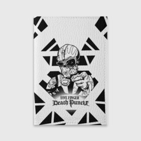 Обложка для паспорта матовая кожа с принтом Five Finger Death Punch в Новосибирске, натуральная матовая кожа | размер 19,3 х 13,7 см; прозрачные пластиковые крепления | 5fdp | cмертельный удар пятью пальцами | f8 рок | ffdp | five finger death punch | metal | rock | золтан батори | метал | музыка | рок группы | рокерские