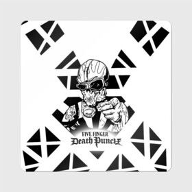 Магнит виниловый Квадрат с принтом Five Finger Death Punch в Новосибирске, полимерный материал с магнитным слоем | размер 9*9 см, закругленные углы | 5fdp | cмертельный удар пятью пальцами | f8 рок | ffdp | five finger death punch | metal | rock | золтан батори | метал | музыка | рок группы | рокерские