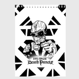 Скетчбук с принтом Five Finger Death Punch в Новосибирске, 100% бумага
 | 48 листов, плотность листов — 100 г/м2, плотность картонной обложки — 250 г/м2. Листы скреплены сверху удобной пружинной спиралью | 5fdp | cмертельный удар пятью пальцами | f8 рок | ffdp | five finger death punch | metal | rock | золтан батори | метал | музыка | рок группы | рокерские