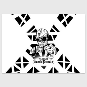 Поздравительная открытка с принтом Five Finger Death Punch в Новосибирске, 100% бумага | плотность бумаги 280 г/м2, матовая, на обратной стороне линовка и место для марки
 | Тематика изображения на принте: 5fdp | cмертельный удар пятью пальцами | f8 рок | ffdp | five finger death punch | metal | rock | золтан батори | метал | музыка | рок группы | рокерские