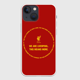 Чехол для iPhone 13 mini с принтом LIVERPOOL в Новосибирске,  |  | anfield | british | champion | england | football | home | liverpool | logo | sport | team | англия | ливерпуль | футбол | энфилд