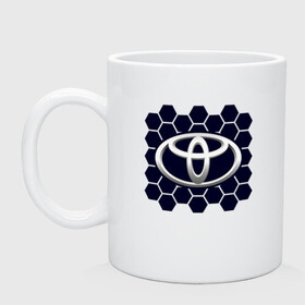 Кружка керамическая с принтом Toyota - Honeycomb в Новосибирске, керамика | объем — 330 мл, диаметр — 80 мм. Принт наносится на бока кружки, можно сделать два разных изображения | auto | camry | corolla | cruiser | land | logo | moto | rav | supra | toyota | авенсис | авто | автомобиль | камри | королла | крузер | ленд | лого | логотип | логотипы | марка | мото | рав | символ | соты | тойота | шильдик