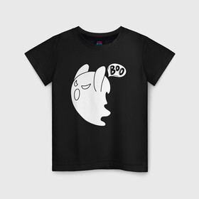 Детская футболка хлопок с принтом BOO GHOST ПРИВИДЕНИЕ БУ в Новосибирске, 100% хлопок | круглый вырез горловины, полуприлегающий силуэт, длина до линии бедер | boo | boo ghost | tegunvteg | бу | привидение | призрак | прикол | смешной | хэллоуин | юмор