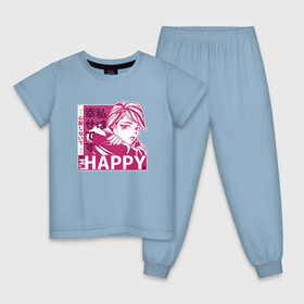 Детская пижама хлопок с принтом Happy Sad Anime Girl Kanji в Новосибирске, 100% хлопок |  брюки и футболка прямого кроя, без карманов, на брюках мягкая резинка на поясе и по низу штанин
 | anime | chibi | cute | girls | happiness | im happy | japan | japanese | kawaii | manga | waifu | анимешник | анимешница | грусть | девочки | девушки | иероглифы | кандзи | лица | манга | настроение | рисунок в стиле аниме | счастье | типичная 