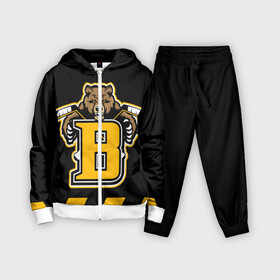 Детский костюм 3D с принтом BOSTON BRUINS в Новосибирске,  |  | black | boston | bruins | hockey | ice | logo | nhl | sport | usa | бостон | брюинз | кубок | логотип | медведь | нхл | спорт | стэнли | хоккей