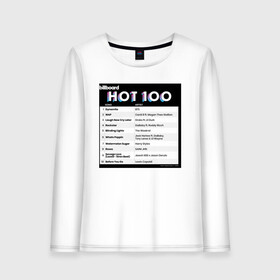 Женский лонгслив хлопок с принтом BTS DYNAMITE BILLBOARD HOT-100 в Новосибирске, 100% хлопок |  | bbma | bts | dynamite | j hope | jimin | jin | jk | rm | suga | v | чарт топ