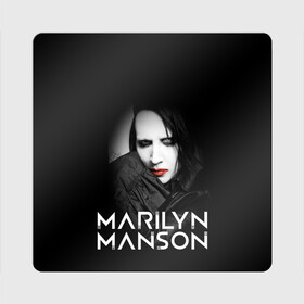 Магнит виниловый Квадрат с принтом MARILYN MANSON в Новосибирске, полимерный материал с магнитным слоем | размер 9*9 см, закругленные углы | alternative | manson | music | rock | usa | искусство | картина | метал | музыка | мэрлин мэнсон | панк | рок