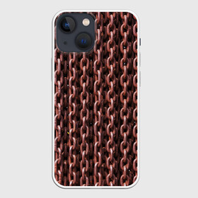 Чехол для iPhone 13 mini с принтом Цепи в Новосибирске,  |  | абстрактно | абстрактные | абстрактный | абстракция | металл | металлические | металлическое | сталь | стальные | цепи | цепь