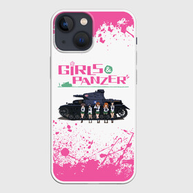 Чехол для iPhone 13 mini с принтом Девушки и танки | Pink (Z) в Новосибирске,  |  | anime | girls und panzer | panzer | аниме | анцио | гарудзу андо панца | девушки и танки | куромориминэ | манго | оараи | пик чёрного леса | сандерс | спокон