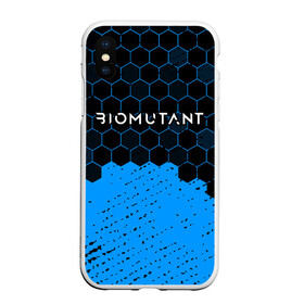 Чехол для iPhone XS Max матовый с принтом Biomutant - Hexagon в Новосибирске, Силикон | Область печати: задняя сторона чехла, без боковых панелей | Тематика изображения на принте: bio | biomutant | game | games | mutant | био | биомутант | игра | игры | мутант | соты