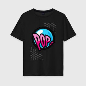 Женская футболка хлопок Oversize с принтом Pop It Simple Dimple - Hexagon в Новосибирске, 100% хлопок | свободный крой, круглый ворот, спущенный рукав, длина до линии бедер
 | 2021 | anti | dimple | fidget | pop it | simple | stress | trend | trends | анти | димпл | поп ит | симпл | соты | стресс | тренд | тренды | фиджет