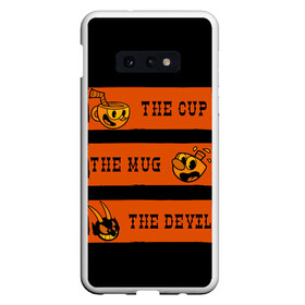 Чехол для Samsung S10E с принтом CUP MUG DEVIL в Новосибирске, Силикон | Область печати: задняя сторона чехла, без боковых панелей | arkade | cup head | cuphead | game | games | аркада | игра | игры | кап хэд | капхед | купа хэд | сгз руфв | сгзруфв | чашкоголовый