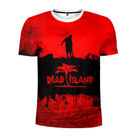 Мужская футболка 3D спортивная с принтом Island of blood в Новосибирске, 100% полиэстер с улучшенными характеристиками | приталенный силуэт, круглая горловина, широкие плечи, сужается к линии бедра | Тематика изображения на принте: dead island | game | games | zombi | zomby | апокалепсис | апокалипсис | вуфв шыдфтв | дэд исланд | зомби | игра | игры | мертвый остров