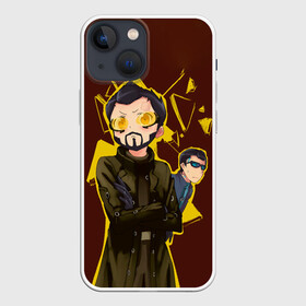 Чехол для iPhone 13 mini с принтом Anime Adam Jensen в Новосибирске,  |  | cyberpunk | deus ex | game | games | адам дженсен | будущее | деус екс | деус экс | игра | игры | киберпанк