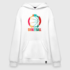 Худи SuperOversize хлопок с принтом Color Basketball в Новосибирске, 70% хлопок, 30% полиэстер, мягкий начес внутри | карман-кенгуру, эластичная резинка на манжетах и по нижней кромке, двухслойный капюшон
 | basketball | game | mvp | nba | slamdunk | sport | streetball | баскетбол | баскетболист | игра | игрок | мяч | нба | слэмланк | спорт | стритбол | тренер | чемпион