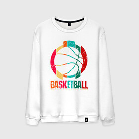 Мужской свитшот хлопок с принтом Color Basketball в Новосибирске, 100% хлопок |  | basketball | game | mvp | nba | slamdunk | sport | streetball | баскетбол | баскетболист | игра | игрок | мяч | нба | слэмланк | спорт | стритбол | тренер | чемпион