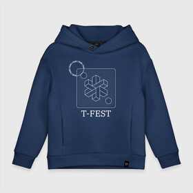 Детское худи Oversize хлопок с принтом T-FEST 0372 в Новосибирске, френч-терри — 70% хлопок, 30% полиэстер. Мягкий теплый начес внутри —100% хлопок | боковые карманы, эластичные манжеты и нижняя кромка, капюшон на магнитной кнопке | Тематика изображения на принте: 0372 | t fest | рэпер | т фест | ти фест | тифест | тфест