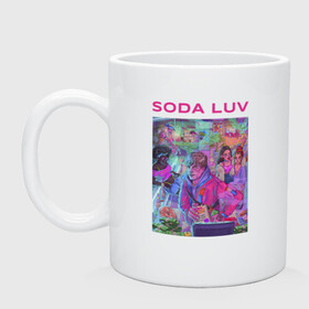 Кружка керамическая с принтом SODA LUV в Новосибирске, керамика | объем — 330 мл, диаметр — 80 мм. Принт наносится на бока кружки, можно сделать два разных изображения | luv | melon | music | soda | sodaluv | бигасс | коми | лав | лого | лув | мелон | сода