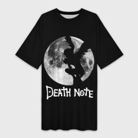 Платье-футболка 3D с принтом Мрачный Рюк  Death Note в Новосибирске,  |  | anime | death note | death note type | l | tegunvteg | аниме | деад нот | деад ноте | игра | лайт ягами | лого | логотип | персонаж | рюк
