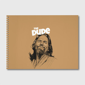 Альбом для рисования с принтом The Big Lebowski (Dude) в Новосибирске, 100% бумага
 | матовая бумага, плотность 200 мг. | big lebowski | donney | dude | lebowski | the big lebowski | the dude | walter | большой лебовски | лебовски | чувак