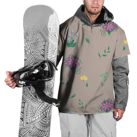 Накидка на куртку 3D с принтом Цветочная эстетика в Новосибирске, 100% полиэстер |  | лето | лист | листья | одуванчик | природа | растение | растения | цветок | цветочек | цветы
