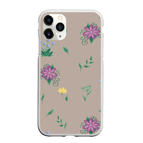Чехол для iPhone 11 Pro матовый с принтом Цветочная эстетика в Новосибирске, Силикон |  | лето | лист | листья | одуванчик | природа | растение | растения | цветок | цветочек | цветы