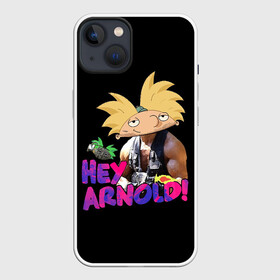 Чехол для iPhone 13 с принтом Hey Arnold (Predator) в Новосибирске,  |  | arnie | arnold | burt | gerald | hey | johanssen | martin | nickelodeon | predator | арни | арнольд | берт | джеральд | джохансен | мартин | мульт | мультфильм | никелодеон | хищник | шварценеггер | эй