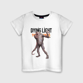 Детская футболка хлопок с принтом Dying light Зараженный в Новосибирске, 100% хлопок | круглый вырез горловины, полуприлегающий силуэт, длина до линии бедер | Тематика изображения на принте: dying light | аномалия | зараженный | монстр | мутант | ужасы | урод | хоррор