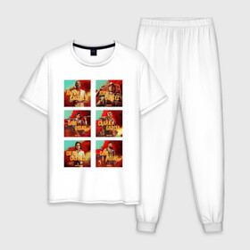 Мужская пижама хлопок с принтом Far Cry Posters в Новосибирске, 100% хлопок | брюки и футболка прямого кроя, без карманов, на брюках мягкая резинка на поясе и по низу штанин
 | games | poster | ubisoft | дани | диего | яра