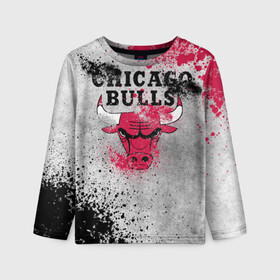 Детский лонгслив 3D с принтом CHICAGO BULLS [8] в Новосибирске, 100% полиэстер | длинные рукава, круглый вырез горловины, полуприлегающий силуэт
 | basketball | bulls | chicago | chicago bulls | jordan | nba | баскетбол | джордан | нба | чикаго буллз