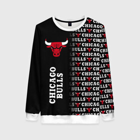 Женский свитшот 3D с принтом CHICAGO BULLS [7] в Новосибирске, 100% полиэстер с мягким внутренним слоем | круглый вырез горловины, мягкая резинка на манжетах и поясе, свободная посадка по фигуре | basketball | bulls | chicago | chicago bulls | jordan | nba | баскетбол | джордан | нба | чикаго буллз