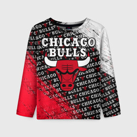 Детский лонгслив 3D с принтом CHICAGO BULLS [6] в Новосибирске, 100% полиэстер | длинные рукава, круглый вырез горловины, полуприлегающий силуэт
 | basketball | bulls | chicago | chicago bulls | jordan | nba | баскетбол | джордан | нба | чикаго буллз