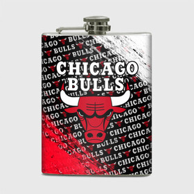 Фляга с принтом CHICAGO BULLS [6] в Новосибирске, металлический корпус | емкость 0,22 л, размер 125 х 94 мм. Виниловая наклейка запечатывается полностью | basketball | bulls | chicago | chicago bulls | jordan | nba | баскетбол | джордан | нба | чикаго буллз