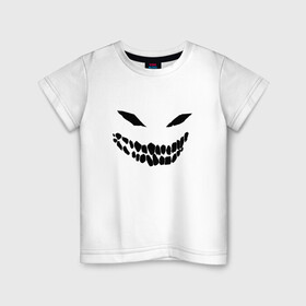 Детская футболка хлопок с принтом Ghost face в Новосибирске, 100% хлопок | круглый вырез горловины, полуприлегающий силуэт, длина до линии бедер | Тематика изображения на принте: disturbed | drain | face | ghost | дрейн | монстр | призрак