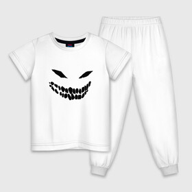 Детская пижама хлопок с принтом Ghost face в Новосибирске, 100% хлопок |  брюки и футболка прямого кроя, без карманов, на брюках мягкая резинка на поясе и по низу штанин
 | Тематика изображения на принте: disturbed | drain | face | ghost | дрейн | монстр | призрак