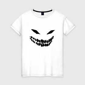 Женская футболка хлопок с принтом Ghost face в Новосибирске, 100% хлопок | прямой крой, круглый вырез горловины, длина до линии бедер, слегка спущенное плечо | disturbed | drain | face | ghost | дрейн | монстр | призрак