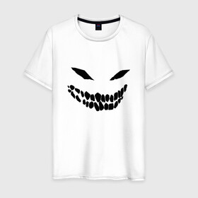Мужская футболка хлопок с принтом Ghost face в Новосибирске, 100% хлопок | прямой крой, круглый вырез горловины, длина до линии бедер, слегка спущенное плечо. | disturbed | drain | face | ghost | дрейн | монстр | призрак