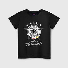 Детская футболка хлопок с принтом Сборная Германии в Новосибирске, 100% хлопок | круглый вырез горловины, полуприлегающий силуэт, длина до линии бедер | die mannschaft | германия | сборная германии | футбол | чемпионат европы | чемпионат мира