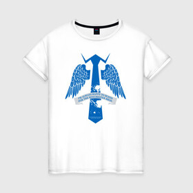 Женская футболка хлопок с принтом Supernatural Happy To Bleed в Новосибирске, 100% хлопок | прямой крой, круглый вырез горловины, длина до линии бедер, слегка спущенное плечо | castiel | sn | spn | supernatural | vdzabma | кастиель | кастиэль | сверхъестественное | сн | спн