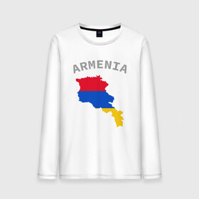 Мужской лонгслив хлопок с принтом Карта Армении в Новосибирске, 100% хлопок |  | armenia | armenya | арарат | армения | армяне | армянин | арцах | горы | ереван | кавказ | народ | саркисян | ссср | страна | флаг