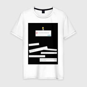Мужская футболка хлопок с принтом Папка con в Новосибирске, 100% хлопок | прямой крой, круглый вырез горловины, длина до линии бедер, слегка спущенное плечо. | windows | папка | программирование | цитаты
