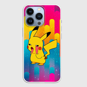 Чехол для iPhone 13 Pro с принтом Уставший Пикачу в Новосибирске,  |  | anime | picachu | pikachu | аниме | милый | пика | пикачу | покебол | покемон