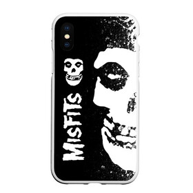 Чехол для iPhone XS Max матовый с принтом MISFITS [1] в Новосибирске, Силикон | Область печати: задняя сторона чехла, без боковых панелей | Тематика изображения на принте: misfits | music | rock | мисфитс | музыка | рок