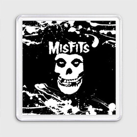 Магнит 55*55 с принтом MISFITS [4] в Новосибирске, Пластик | Размер: 65*65 мм; Размер печати: 55*55 мм | misfits | music | rock | мисфитс | музыка | рок