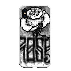 Чехол для iPhone XS Max матовый с принтом Терновая роза в Новосибирске, Силикон | Область печати: задняя сторона чехла, без боковых панелей | венок | комикс | роза | тату | терновая | эскиз