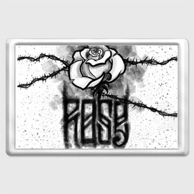 Магнит 45*70 с принтом Терновая роза в Новосибирске, Пластик | Размер: 78*52 мм; Размер печати: 70*45 | венок | комикс | роза | тату | терновая | эскиз
